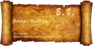 Benyo Vulfia névjegykártya